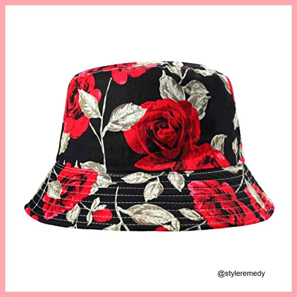 Cotton Polyester Bucket Hat with Patterned Print for Sun Protection main image 5